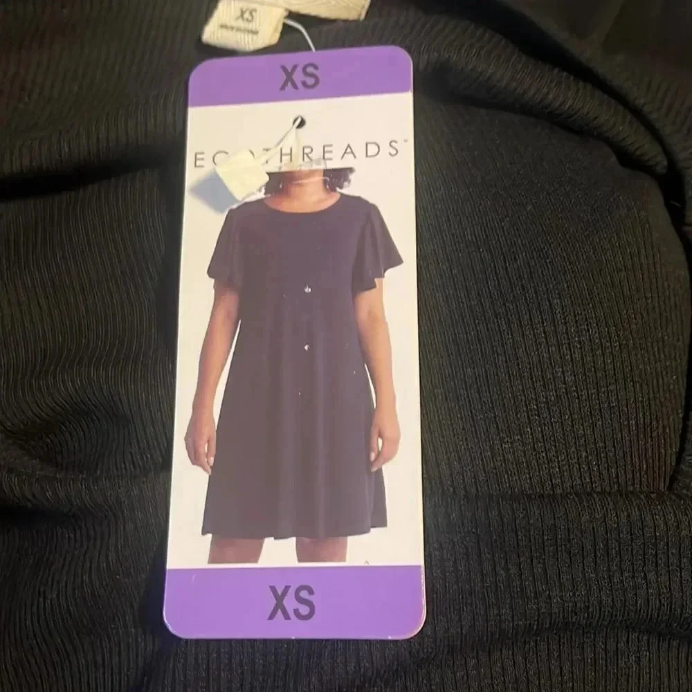 Ecothreads Ladies' Flutter Sleeve Dress - Picture 6 of 6